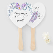 Abanico Personalizado en Tonos Lilas Handwaaier (Voorkant en achterkant)