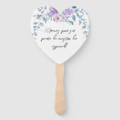 Abanico Personalizado en Tonos Lilas Handwaaier (Voorkant)