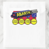Abarth Uitlaatkaartje Rechthoekige Sticker (Tas)