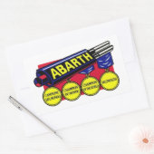 Abarth Uitlaatkaartje Rechthoekige Sticker (Envelop)