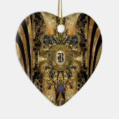 Abasham Victoriaans monogram Keramisch Ornament (Rechts)