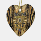 Abasham Victoriaans monogram Keramisch Ornament (Links)