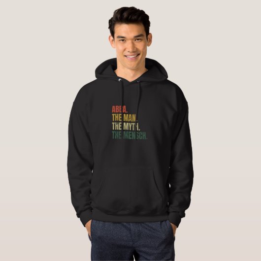 Abba het Man De mythe De Mensch Jiddische vader Ha Hoodie (Voorkant volledig)