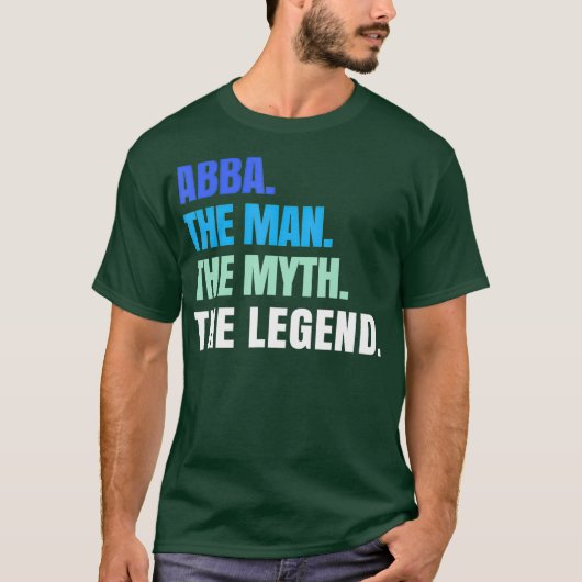 Abba het Man de mythe Legend Abba Hebrew T-shirt (Voorkant)
