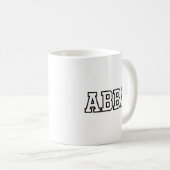 Abba Naam Typography Ontwerp Koffiemok (Voorkant rechts)