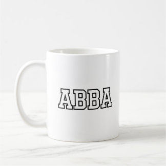 Abba Naam Typography Ontwerp Koffiemok