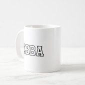 Abba Name Typography Design Koffiemok (Voorkant links)