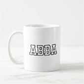 Abba Name Typography Design Koffiemok (Links)