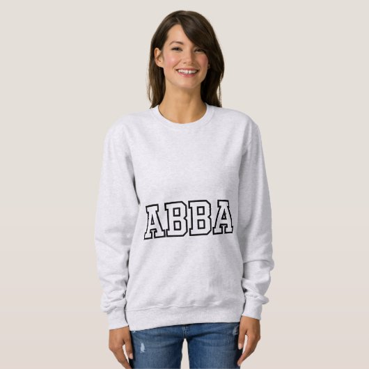 Abba Name Typography Design Trui (Voorkant volledig)