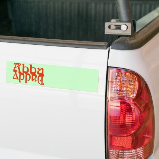 Abba papa (Vader God) Bumpersticker (Op Truck)
