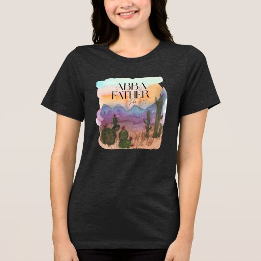 Abba Vader Aquarel Tri-Blend Shirt (Voorkant)