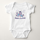 Abba's Co-Piloot - Eenhoorn Vliegtuig Romper (Voorkant)