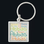 Abbas Sleutelhanger<br><div class="desc">Abbas. Show en draag deze populaire, mooie mannelijke voornaam die is ontworpen als kleurrijke tekstwolk gemaakt van horizontale en verticale krommende typografie van handletters in verschillende maten en schattige verse kleuren. Draag je positieve amerikaanse naam of show de wereld waar je van houdt of waar je van houdt. Merk met...</div>