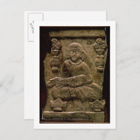 Abbasid Plaque, Irak of Iran, 12e eeuw (ivoor) Briefkaart (Voorkant / Achterkant)