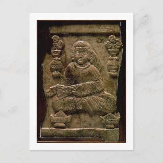 Abbasid Plaque, Irak of Iran, 12e eeuw (ivoor) Briefkaart (Voorkant)