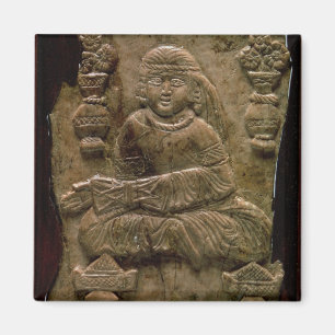 Abbasid Plaque, Irak of Iran, 12e eeuw (ivoor) Magneet
