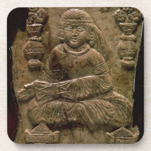 Abbasid Plaque, Irak of Iran, 12e eeuw (ivoor) Onderzetter