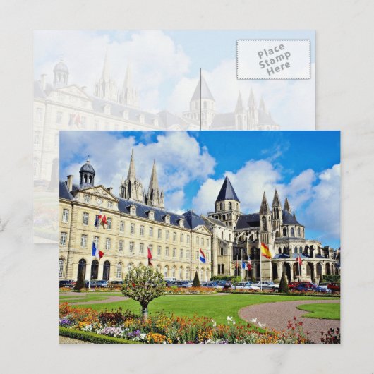Abbaye Aux Hommes, Caen, Calvados, Normandy, Franc Briefkaart (Voorkant / Achterkant)
