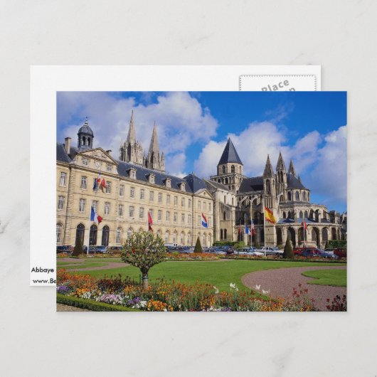 Abbaye Aux Hommes, Caen, Calvados, Normandy, Franc Briefkaart (Voorkant / Achterkant)
