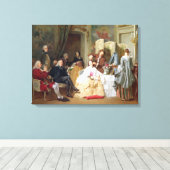 Abbe Prevost reading "Manon Lescaut", 1856 Canvas Afdruk (Insitu (Houten vloer))