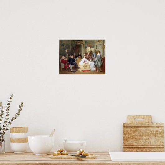 Abbe Prevost reading "Manon Lescaut", 1856 Poster (Keuken)