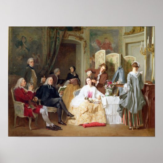 Abbe Prevost reading "Manon Lescaut", 1856 Poster (Voorkant)