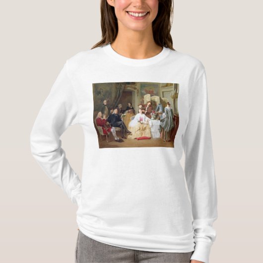 Abbe Prevost reading "Manon Lescaut", 1856 T-shirt (Voorkant)