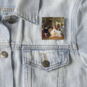 Abbe Prevost reading "Manon Lescaut", 1856 Vierkante Button 5,1 Cm (In situ)