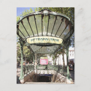 Abbesses Metro, Montmartre, Parijs Briefkaart