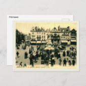 Abbeville, Frankrijk, admiraal Courbet Place, Vint Briefkaart (Voorkant / Achterkant)