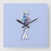 Abbey Clock Vierkante Klok (Voorkant)