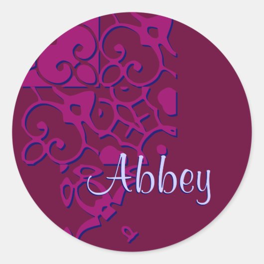Abbey Designer Name II Sticker (Voorkant)