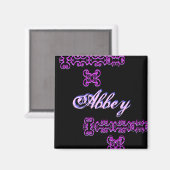 Abbey Designer Name Magnet (Voorkant / Achterkant)