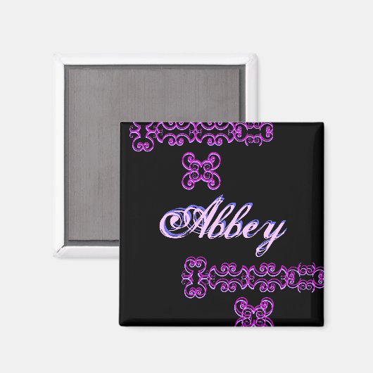Abbey Designer Name Magnet (Voorkant / Achterkant)