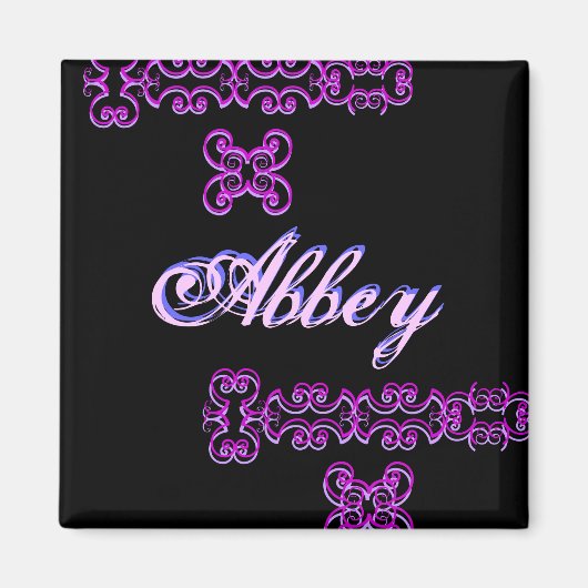 Abbey Designer Name Magnet (Voorkant)