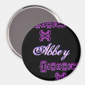 Abbey Designer Name Magnet (Voorkant / Achterkant)