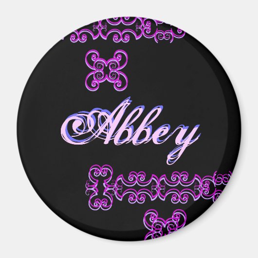 Abbey Designer Name Magnet (Voorkant)