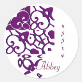 Abbey Designer Name Sticker (Voorkant)