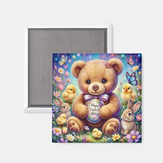 ABBEY ~ Easter Teddy ~  Magnet (Voorkant / Achterkant)