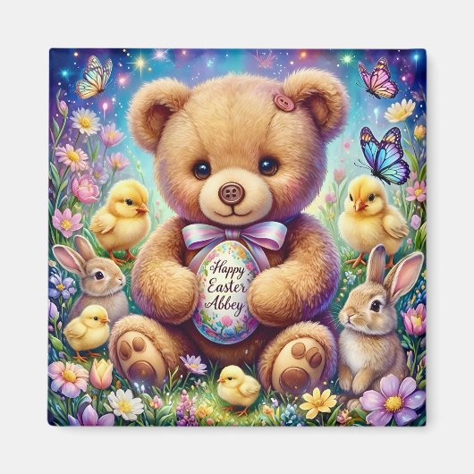 ABBEY ~ Easter Teddy ~  Magnet (Voorkant)