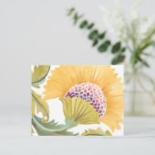 Abbey Floral Tegel - Geel Briefkaart (Staand voorkant)