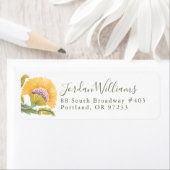 Abbey Floral Tegel - Geel Etiket (Insitu)