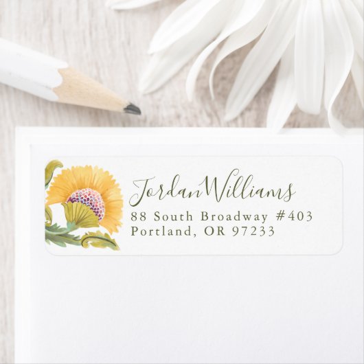 Abbey Floral Tegel - Geel Etiket (Insitu)