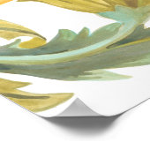 Abbey Floral Tegel - Geel Poster (Hoek)