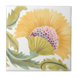 Abbey Floral Tegel - Geel Tegeltje<br><div class="desc">Abbey Floral Tegel VII van June Erica Vess. Met een afbeelding van dichtbij van een goudgele bloem.</div>