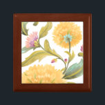Abbey Floral Tegels - Gele bloemen Cadeaudoosje<br><div class="desc">Abbey Floral Tegel III van June Erica Vess. Hij is voorzien van nauwe gele bloemen in een patroon-achtig ontwerp.</div>