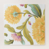 Abbey Floral Tegels - Gele bloemen Legpuzzel (Verticaal)