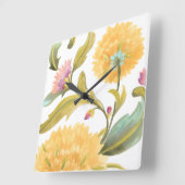 Abbey Floral Tegels - Gele bloemen Vierkante Klok (Hoek)
