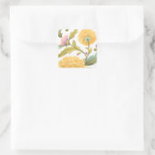 Abbey Floral Tegels - Gele bloemen Vierkante Sticker (Tas)