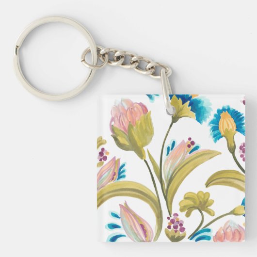 Abbey Floral Tegels - Spring Flowers Sleutelhanger (Voorkant)